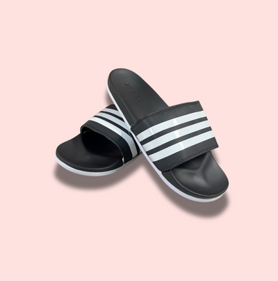 WHITE-BLACK ADIDAS ADELITE SLIDE