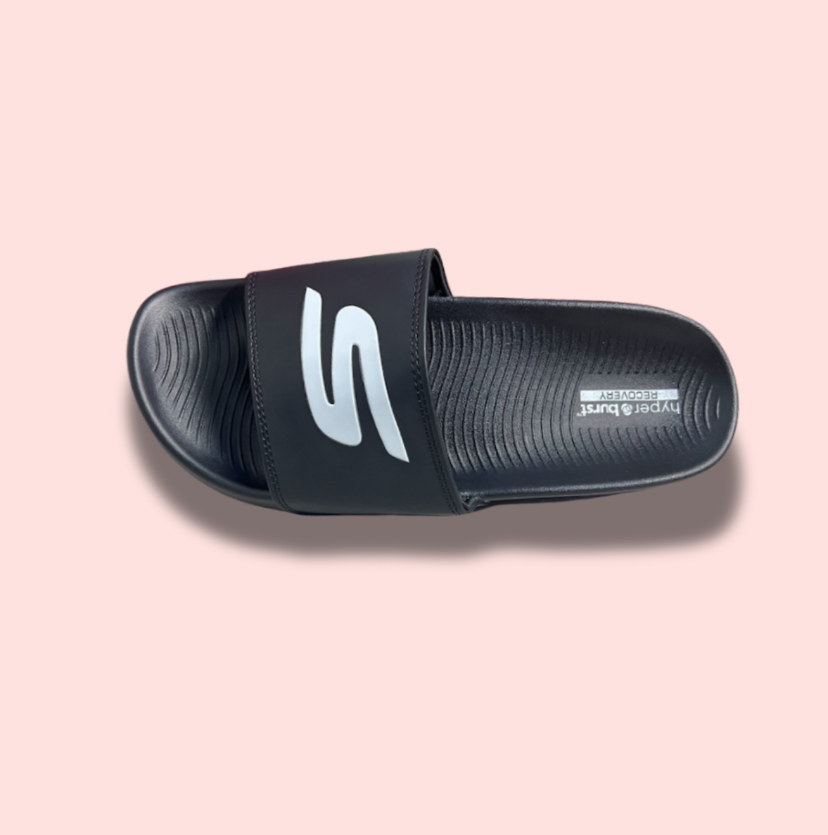 BLACK SKECHER HYPER SLIDE