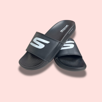 BLACK SKECHER HYPER SLIDE