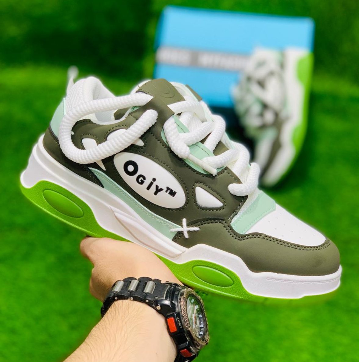 OGIY FASHION GREEN-WHITE SNEAKER