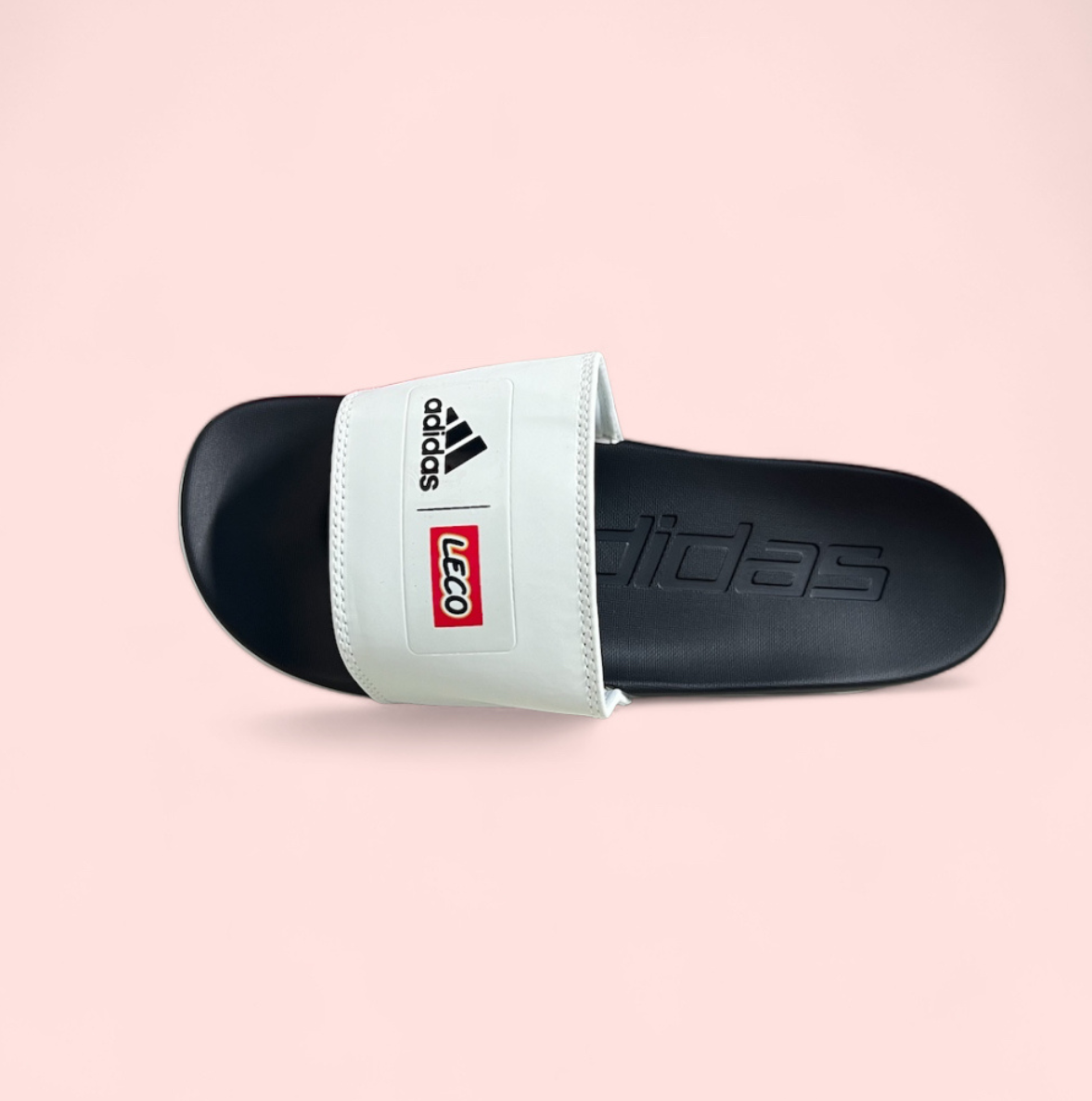 ADIDAS WHITE LECO SLIDES