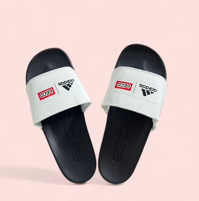 ADIDAS WHITE LECO SLIDES