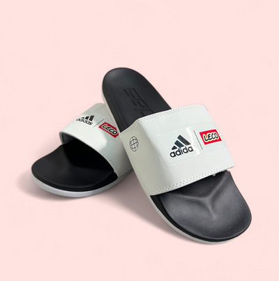 ADIDAS WHITE LECO SLIDES