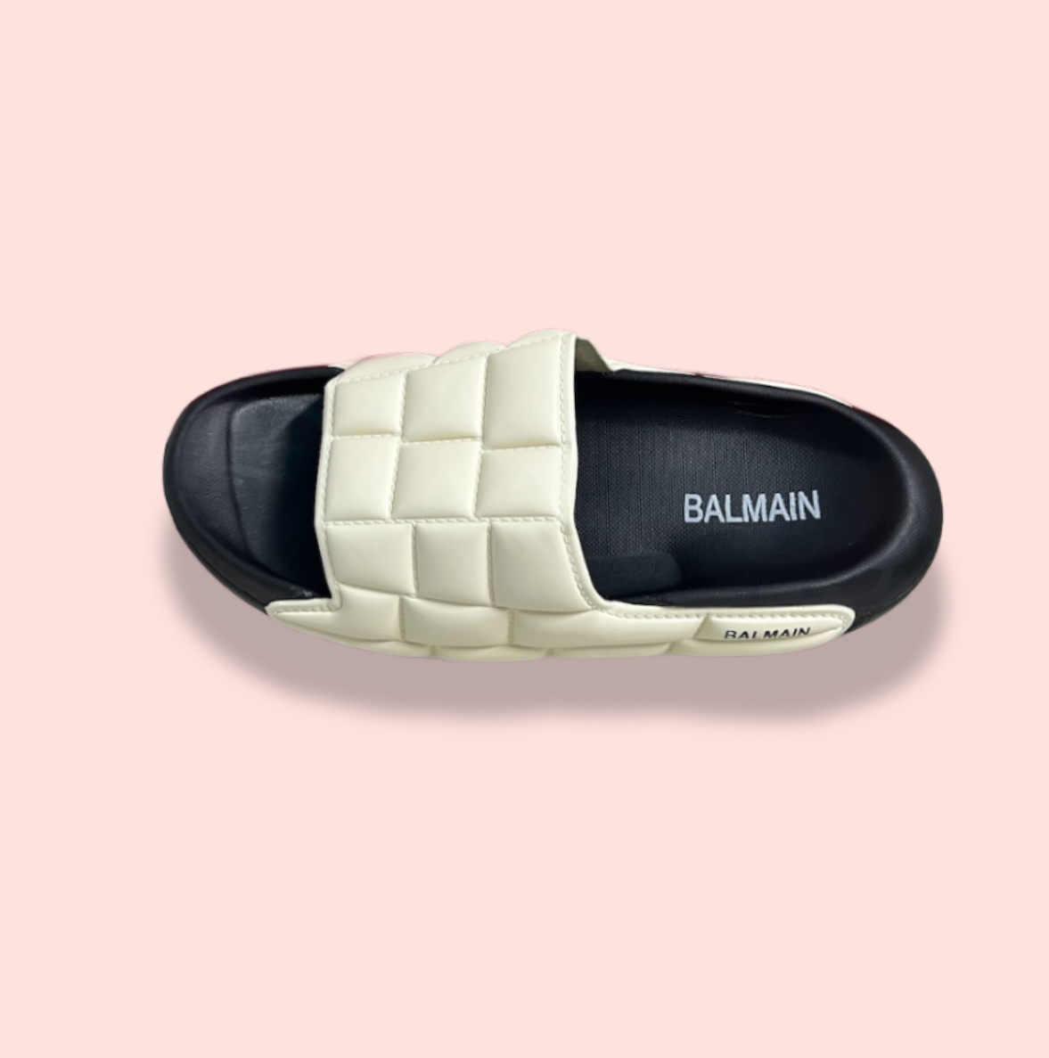 BEIGE BALMAIN SLIDE